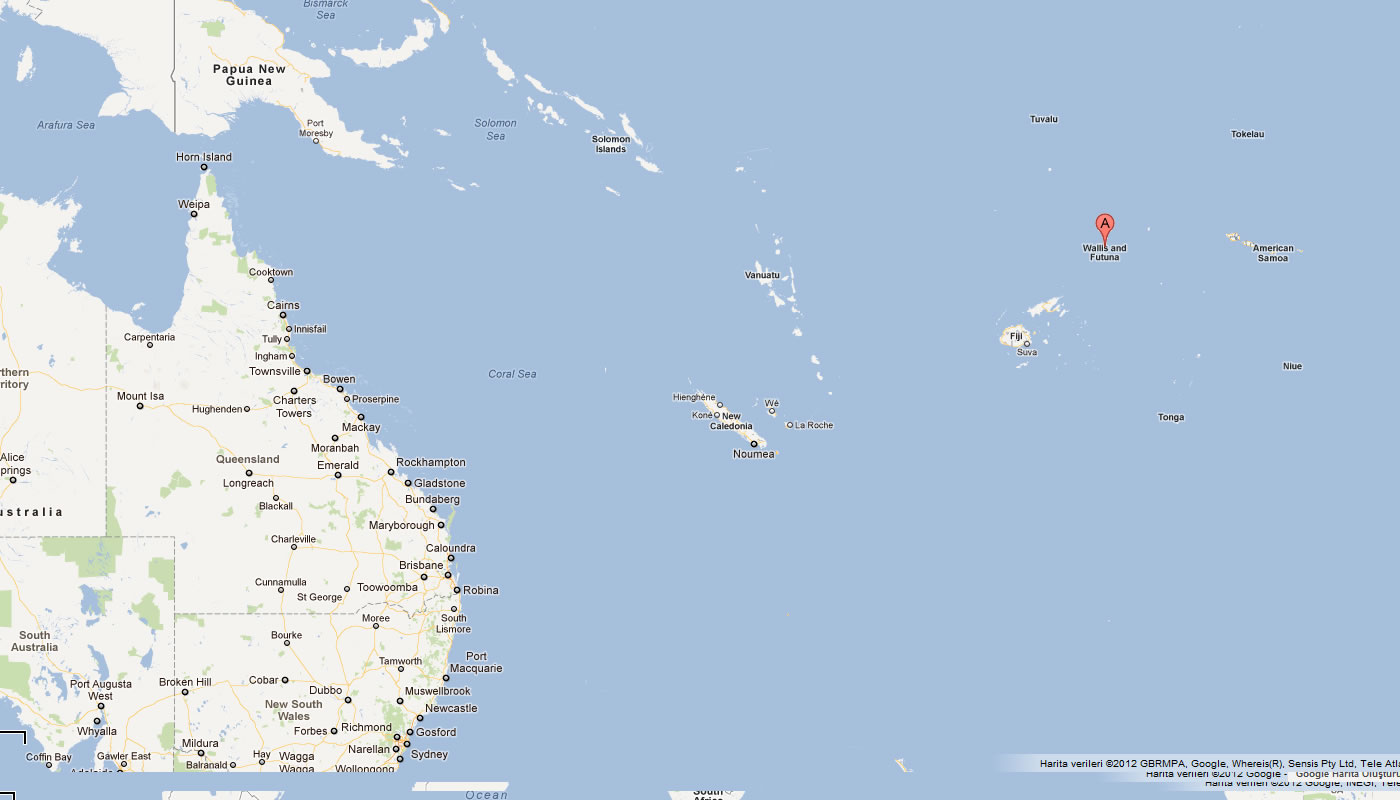 carte du Wallis et Futuna oceanie
